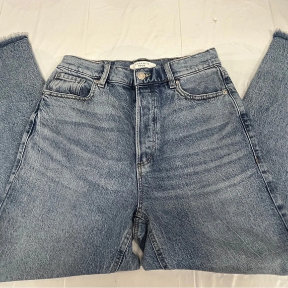 The Rosie button fly light wash distress leg holes dynamite size 28 jeans - Picture 9 of 10